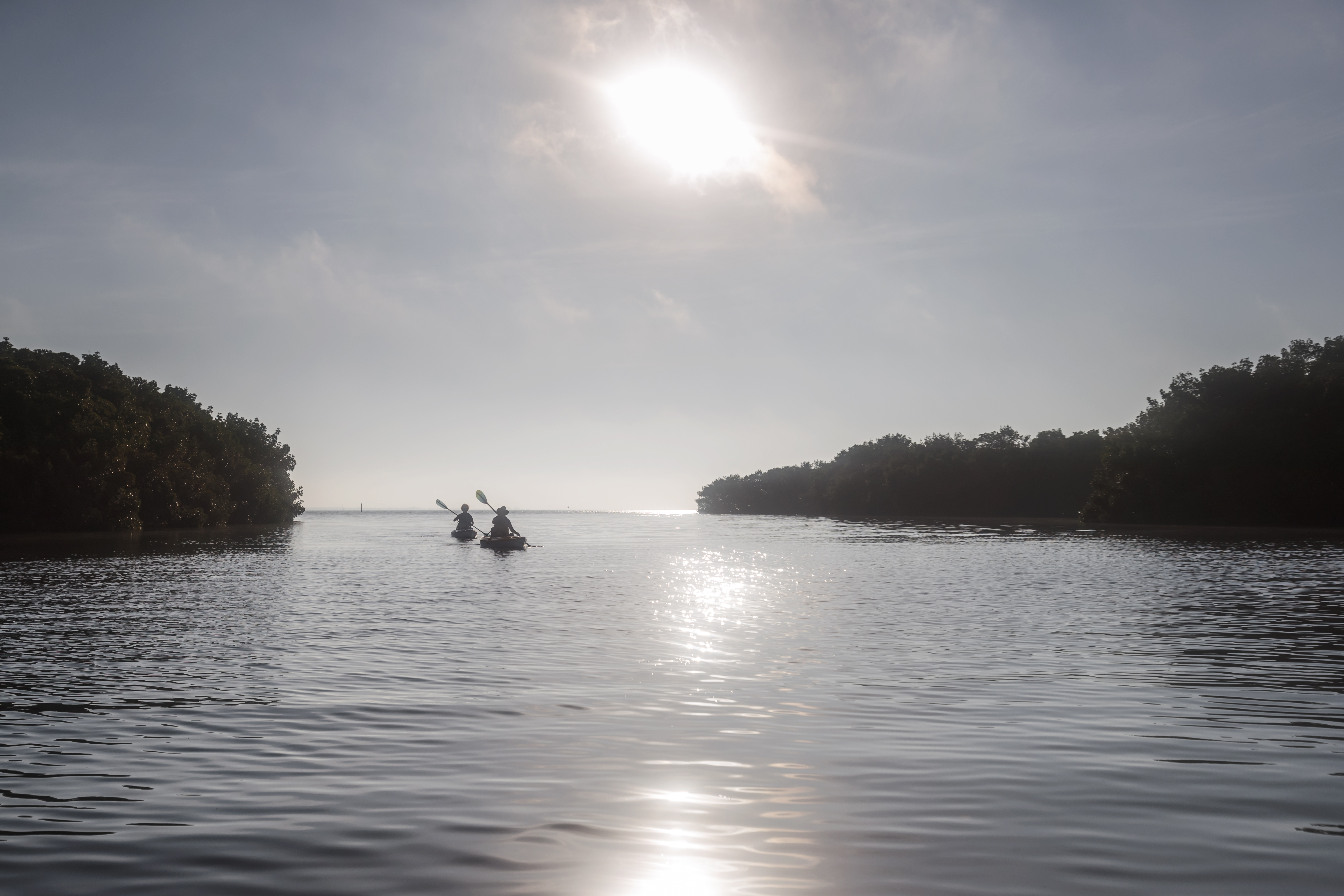 Kayaking on the water